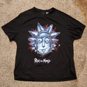 H&M Rick And Morty Black Crew Neck T-Shirt